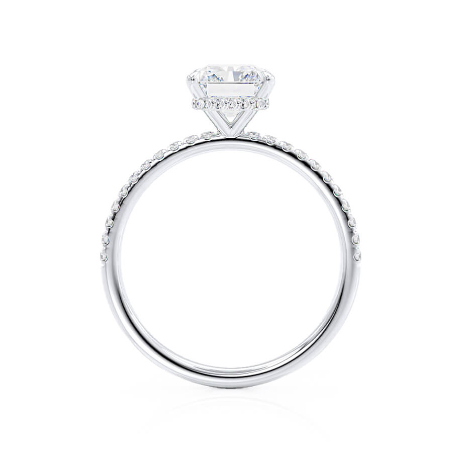 1.8 CT Radiant Hidden Halo & Pave Lab Grown Diamond Engagement Ring