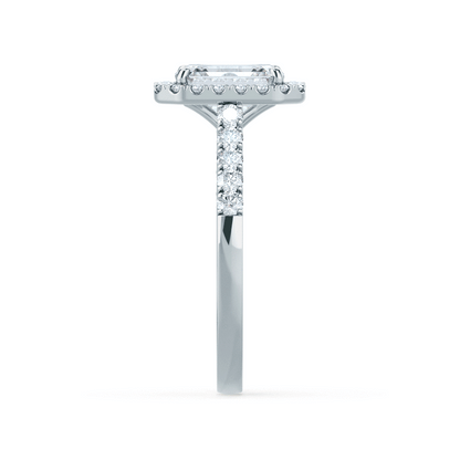 1.75 CT Emerald Halo & Pave Lab Grown Diamond Engagement Ring