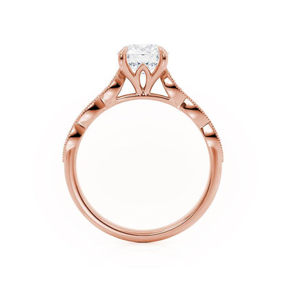 1 CT Round Pave Lab Grown Diamond Engagement Ring
