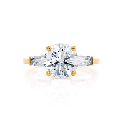 1.5 CT Round Three Stone Lab Grown Diamond Engagement Ring