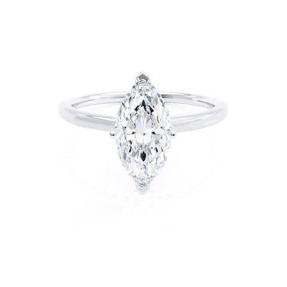 1 CT Marquise Solitaire Lab Grown Diamond Engagement Ring